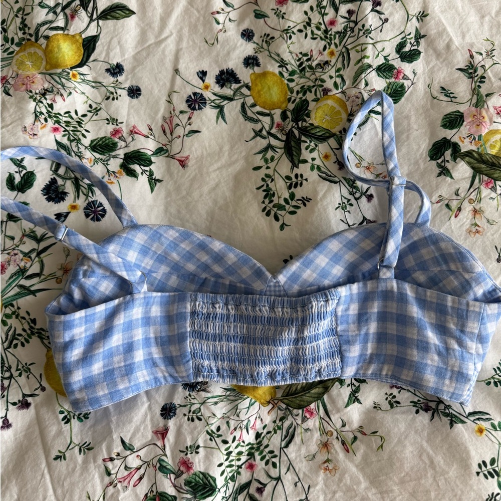 Anthropologie Blue Gingham Women's Top - Picture 6 of 6